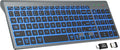 SABLUTE Wireless Keyboard with 7-Color Backlight, Quiet Low-Profile Keys | Rechargeable, Compact Cordless Design, Slim Quiet Scissor-Switch Keys, Auto Sleep, Windows, Linux, Chrome OS & Mac Compatible by SABLUTE