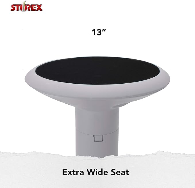 Storex Active Tilt Stool – Ergonomic Seating for Flexible Office Space and Standing Desks, Adjustable 12-24 Inch Height, Gray (00322U01C) - Image 8