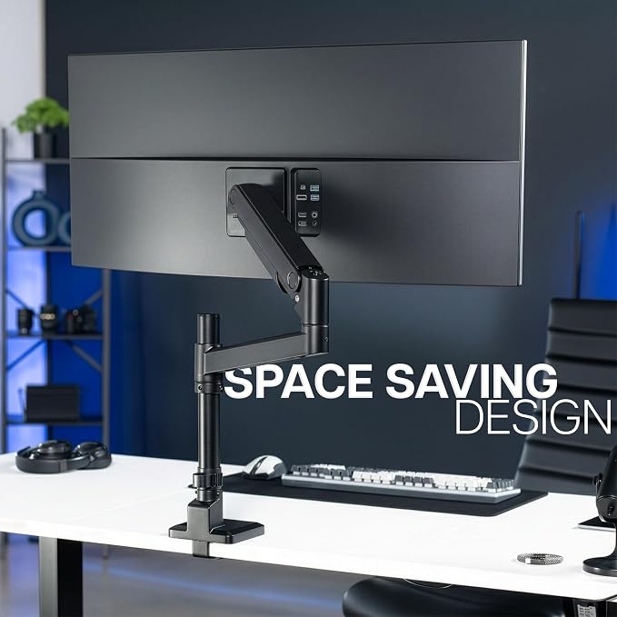 VIVO Aluminum Ultrawide Monitor Tension Stand with Extension Pole for up to 49 inch Screens, Holds 44 lbs, Premium Desk Mount Designed for Samsung Odyssey G9 and More, Black, STAND-POLE1V - Image 8