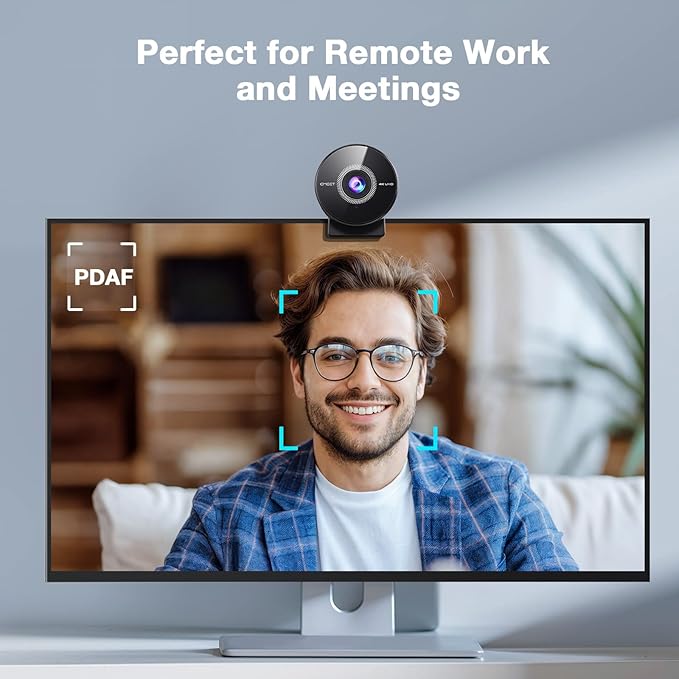 EMEET C950 4K Webcam for PC, PDAF Autofocus, USB Webcam with Microphone | Physical Privacy Cover, 1080P@60FPS, USB 2.0 Plug&Play, No Tripod Hole, Web Cam w/ 70°View for Meeting/Online Classes/Zoom - Image 3