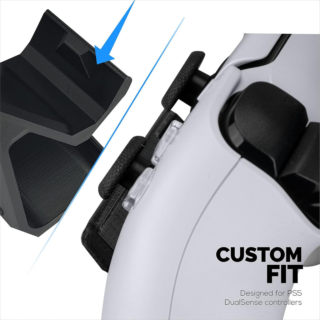 PS5 Game Controller & Headphone Hanger Console Mount for PlayStation PS5 DualSense Gamepad, Hook-On Hanger Bracket - Black - Image 6