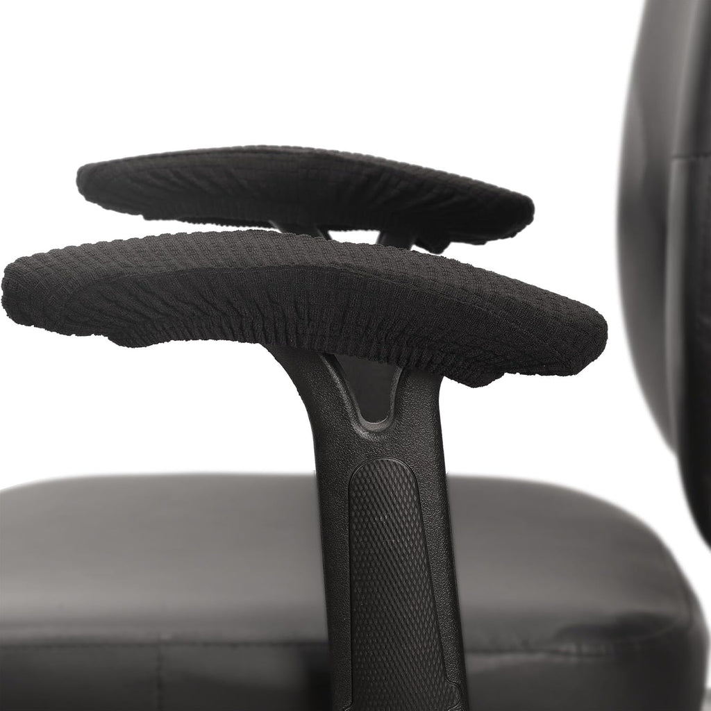 Office Chair Armrest Covers, Stretchable Removable Washable Chair Arm Covers, Elastic Desk Computer Gaming Chair Arm Rest Protector Slipcovers (Black) - Image 4