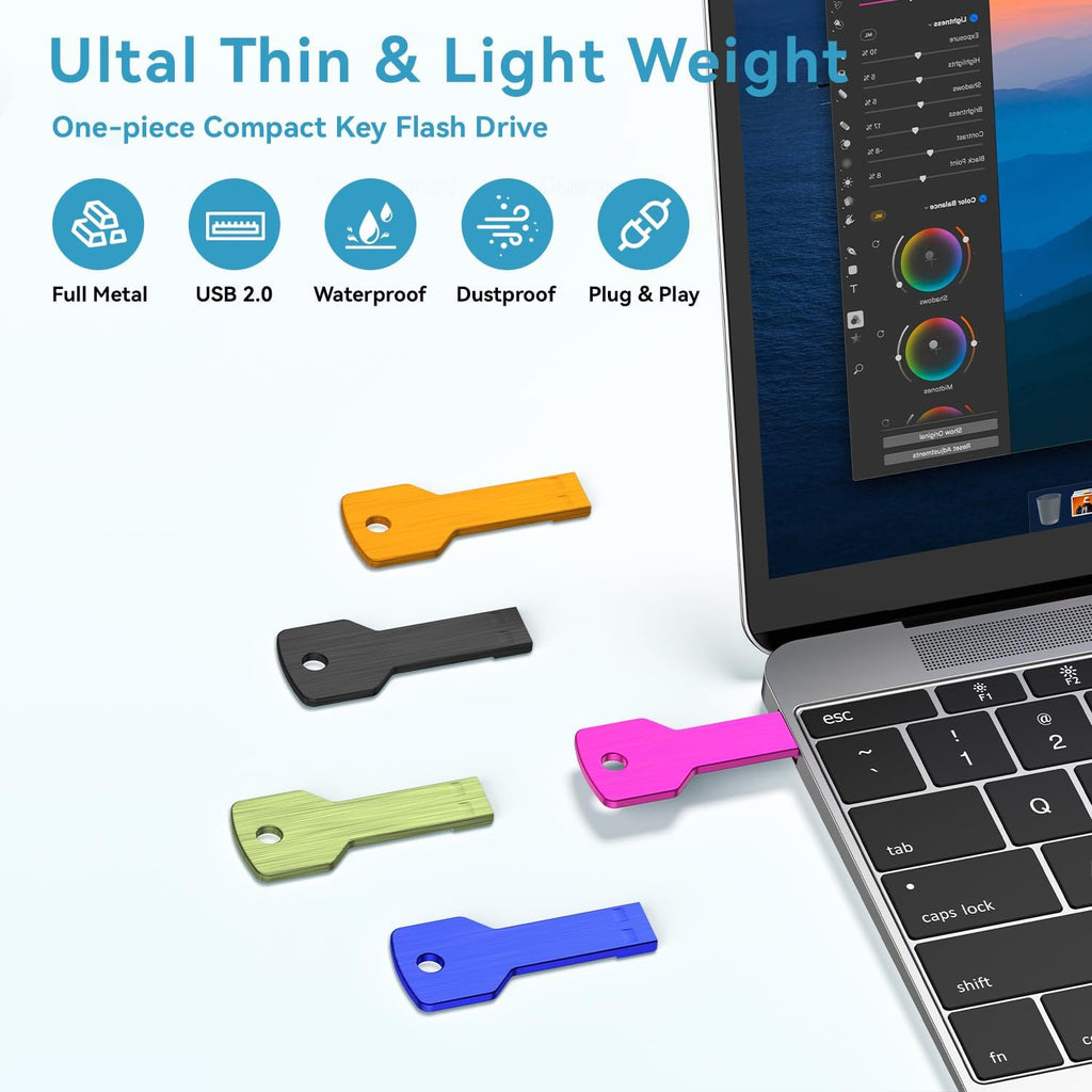 JUANWE 32GB USB Flash Drives 5 Pack Bulks Thumb Drives USB 2.0 Flash Drive - Image 8