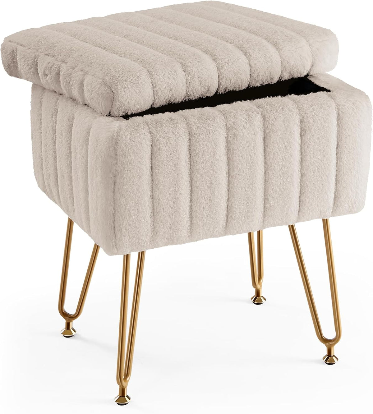 DUMOS Vanity Stool Chair, Ottoman with Storage for Living Room, Bedroom by DUMOS