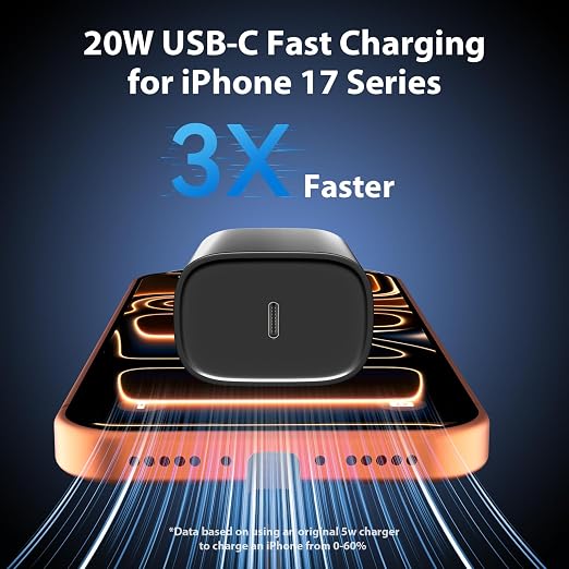 Phone 17 16 15 Charger Fast Charging Type C Chargers USB C Fast Charger Block & Phones 17 Charger Cord 10FT Long USB C Charging Cable for i.Phone 17/17 Pro/17 Pro Max/Air/Phone 16 15 Pro Max,Black - Image 2