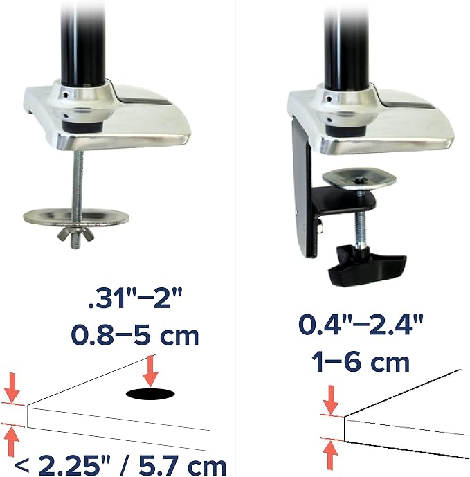 Ergotron – LX Monitor Arm, Single Monitor Desk Mount – fits Flat Curved Ultrawide Computer Monitors up to 34 Inches, 7 to 25 lbs, VESA 75x75mm or 100x100mm – Polished Aluminum - Image 8