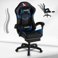 Ergonomic Gaming Chair for Adults, 21" Wide Memory Foam Seat & Footrest by ZJXKWIN