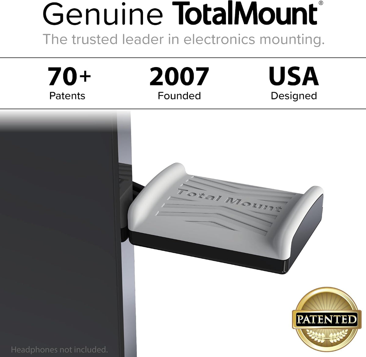 TotalMount Hidden Monitor Stand for Headphones – Does Not Block Monitor - Image 6