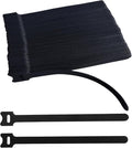 8 Inches 100PCS Black Reusable Cable Ties,Multi-purpose Adjustable Cord Straps,Cable Organizer,Cord Wrap and Hook Loop Cords Management,Adjustable Cord Ties by Unknown