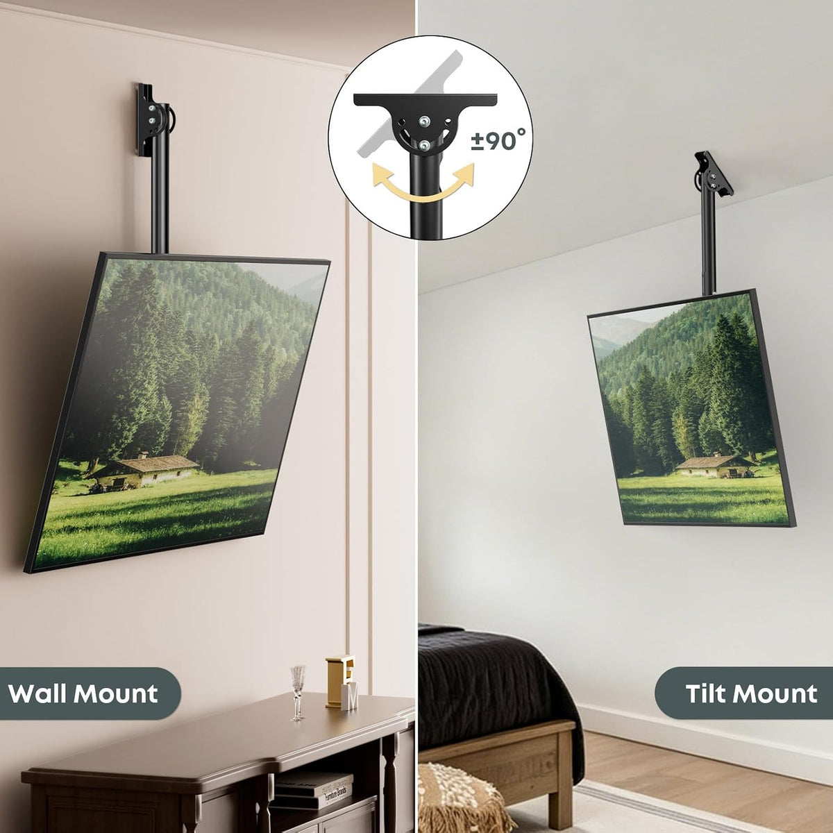 Ceiling TV Mount for 26-65 inch TVs, Full Motion Tilt & 360° Swivel - Image 5