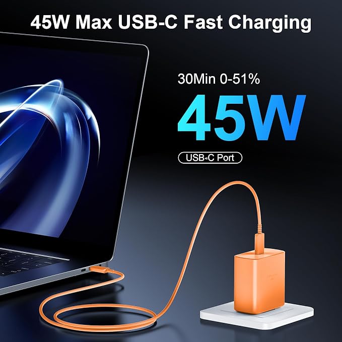 45W USB C Super Fast Charger Type C Charger Fast Charging Android Phone Charger Block with 10FT Type C Charging Cable for Samsung Galaxy S26 Ultra/S26/S26+/S25/S25 Ultra/S25+/S24 Ultra/S23 Ultra/S22 - Image 6