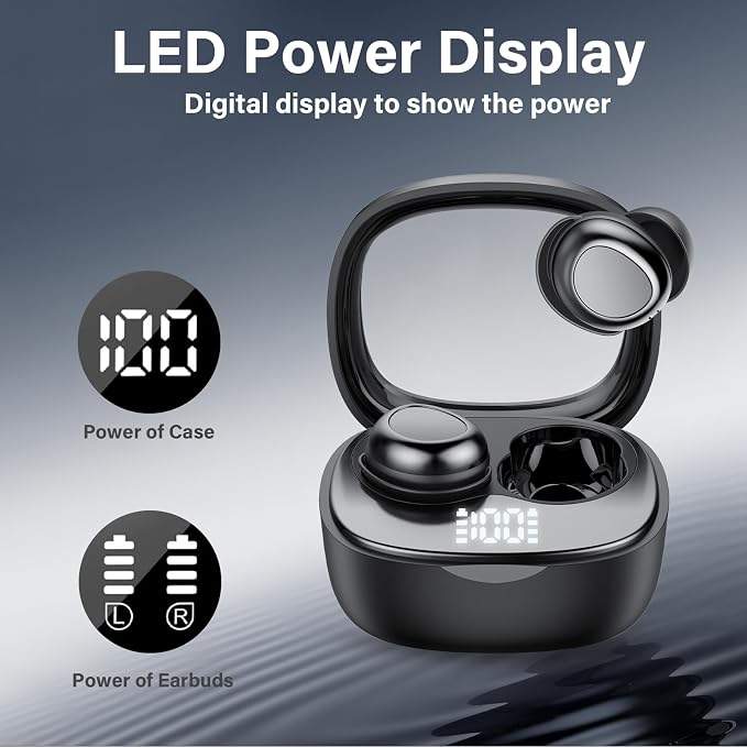 Wireless Earbuds, Hybrid ANC 40dB Noise Cancelling Headphones, 55H Playtime, Bluetooth 5.4, 10mm Drivers with 5 EQ, ENC Dual Mic, IPX7 Waterproof, Transparent Mode, Digital Battery Display iOS/Android - Image 6