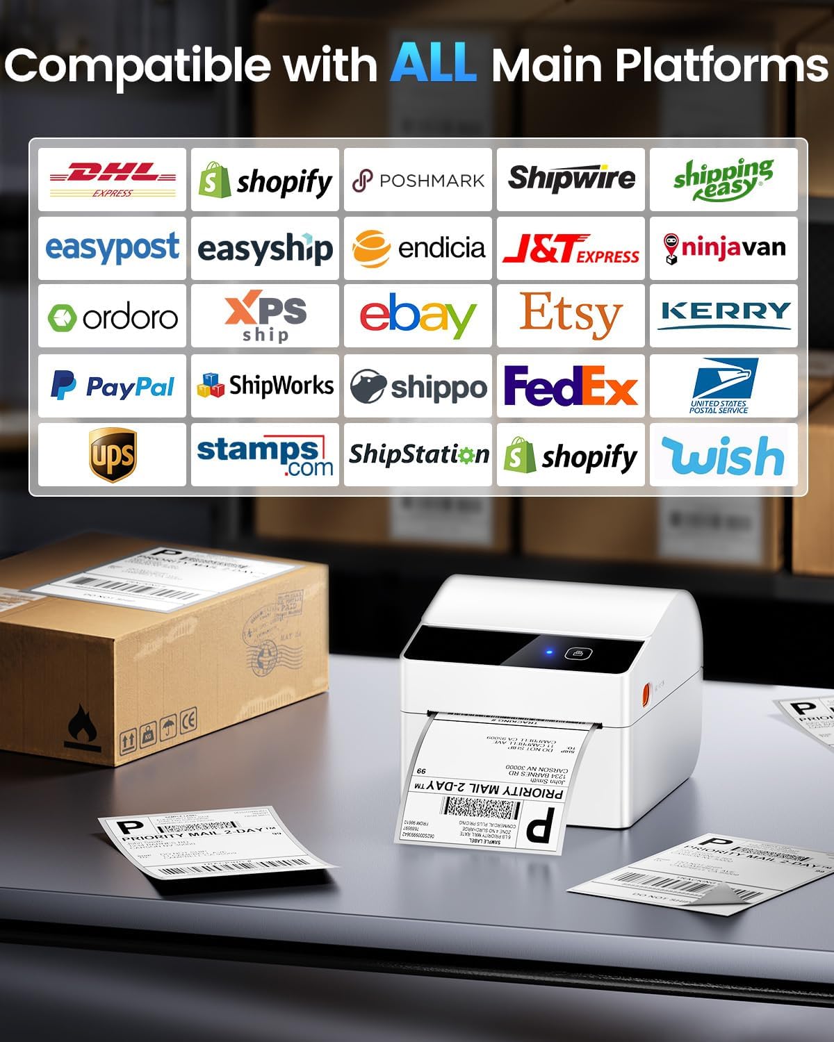 Bluetooth Shipping Label Printer 4x6 - Image 6