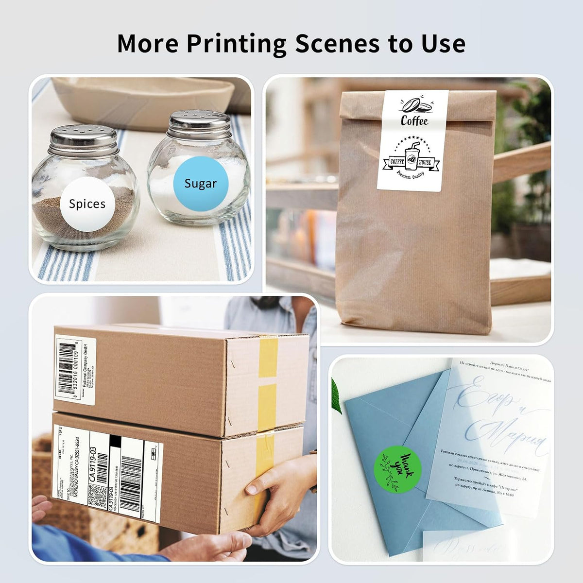JADENS Bluetooth Thermal Label Printer, Wireless with Built-in Paper Bin - Image 6