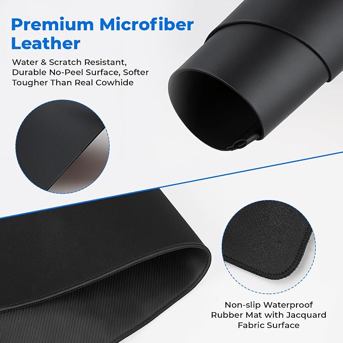 2nd Gen Wireless Charging Desk Mat, 3-in-1 Magnetic Mouse Pad | 35.43"x15.75" Large Charging Mat, 2nd Gen Wireless Tech, Waterproof Non-Slip Desk Pad Charges Phone Watch Earbuds - Image 7