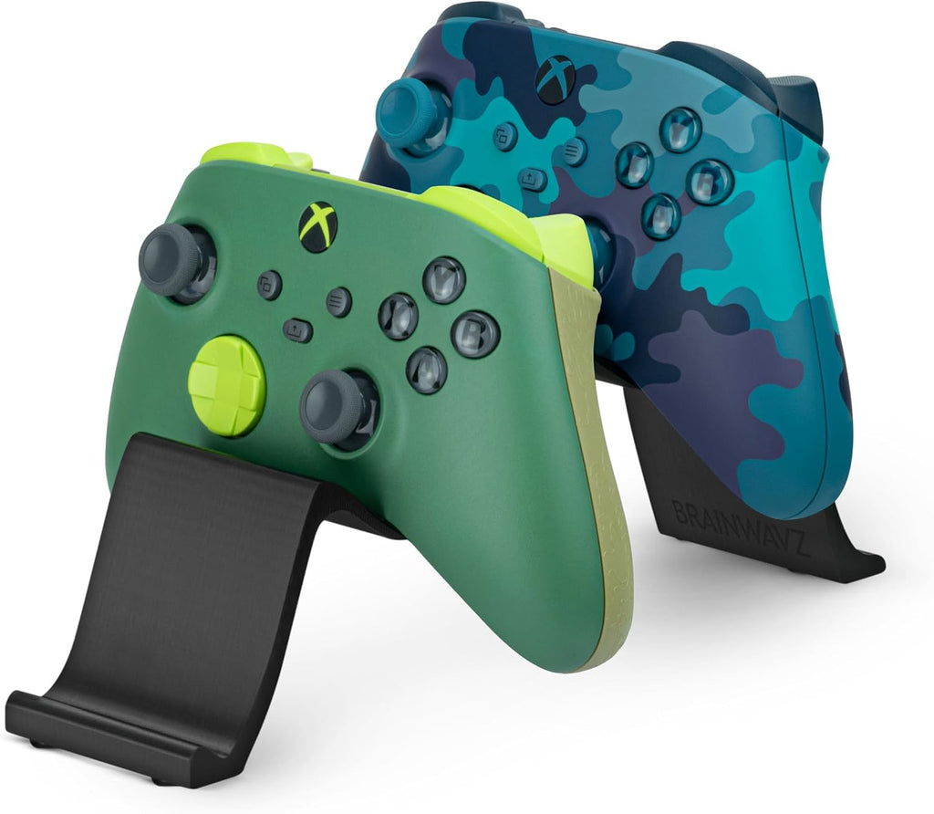 Desktop Dual Game Controller Stand Holder – Stylish, Minimal Wave Design, Suitable for PS5, Xbox, Switch, PC & Retro Gamepads by BRAINWAVZ