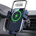 Wireless Car Charger Auto-Clamping Air Vent Car Mount 15W Fast Charging | Car Phone Holder Compatible for iPhone 17/16/15/14/13/13 Pro/12 Pro Max/12 pro/12/11/10, Samsung Galaxy Series by MOKPR