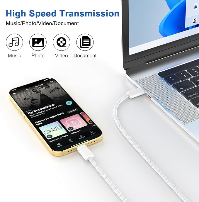 iPhone 17 Charger Fast Charging,iPhone USB C Fast Charger & 2Pack 3FT Type C USBC to C Woven Cable Cord for Apple iPhone 17/17 Pro Max/17 Pro/Air/16 Pro Max/16 Plus/15,iPad Pro/Air/Mini,iPad 11th/A16 - Image 6
