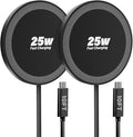 25W Wireless Charger for MagSafe, Magnetic Fast Charging Pad for iPhone 17/16/15/14/13/12 Series & AirPods, Strong Magnet, Portable Wireless Charger for Travel Home Office (Black, 10FT) by WAYLITEWirelessCharger