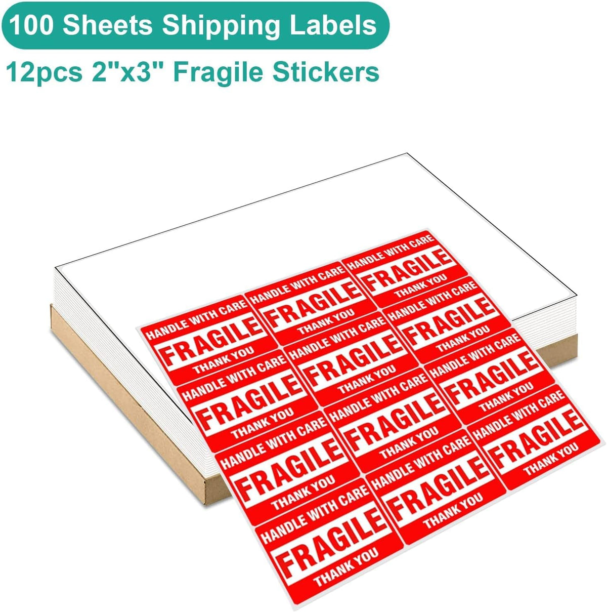 MFLABEL Full Sheet Sticker Label, Address Sticker, White Matte Label Paper, 8-1/2" x 11" Shipping Labels for Laser & Inkjet Printer (400 Labels, 400 Sheets) - Image 3