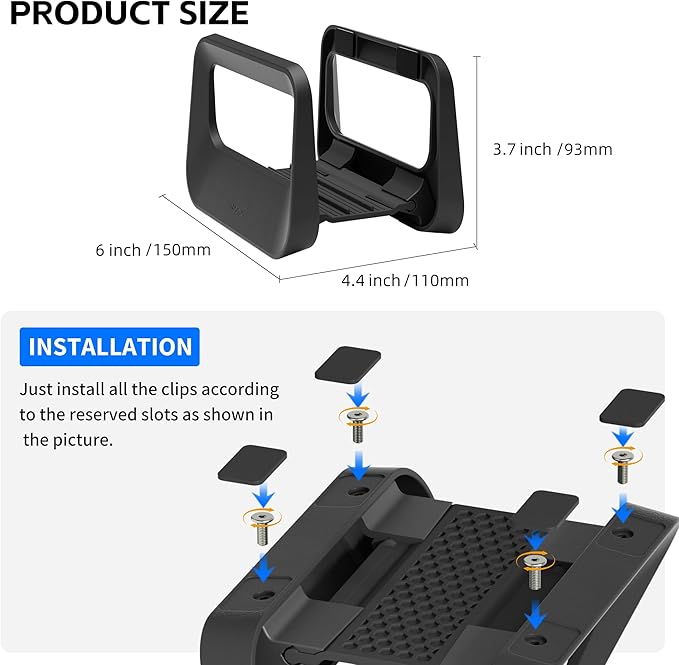 Vertical Laptop Stand for Desk,Plastics Laptop Holder Dock with Silicone Protection,Compatible with All MacBook/Surface/Samsung/HP/Dell/Chrome Book (Black) - Image 7