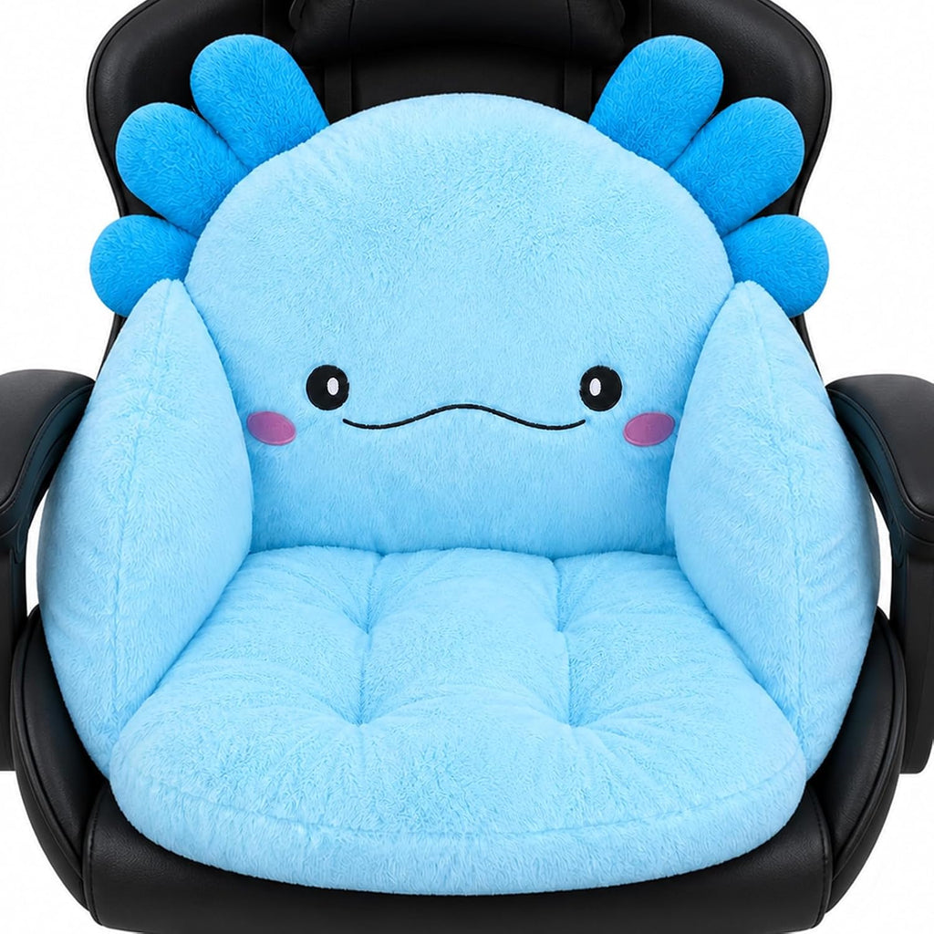 Axolotl Kawaii Cushion Chair Comfy Cartoon Plush Seat Cushion Axolotl Chair by Ohjijinn