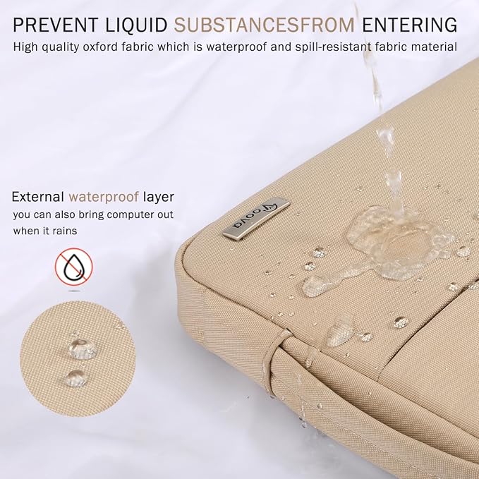 Voova 15.6-16 Inch Laptop Sleeve, Laptop Case, MacBook Case, Apricot | Slim splash-proof 16-inch laptop sleeve compatible with MacBook Pro M1-M5 Max, HP, Lenovo, Acer and Asus for daily use - Image 3