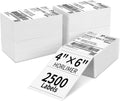 HORLIMER 4x6 Thermal Labels, 2500 Pcs Shipping Paper Labels in 5 Stacks by HORLIMER