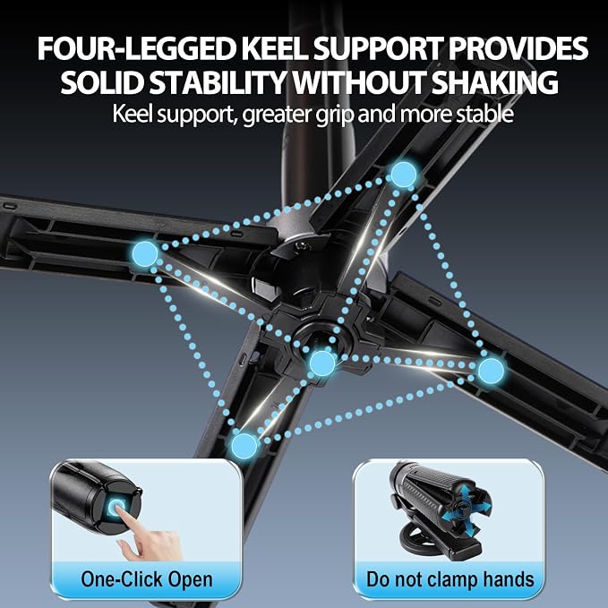 4-in-1 Multifunctional Magnetic Selfie Stick,360° Rotation Phone Tripod, Portable Extendable Mag Tripod,for Video Recording & Vlog,Portable Pocket Size for iPhone & Android（Black） - Image 6