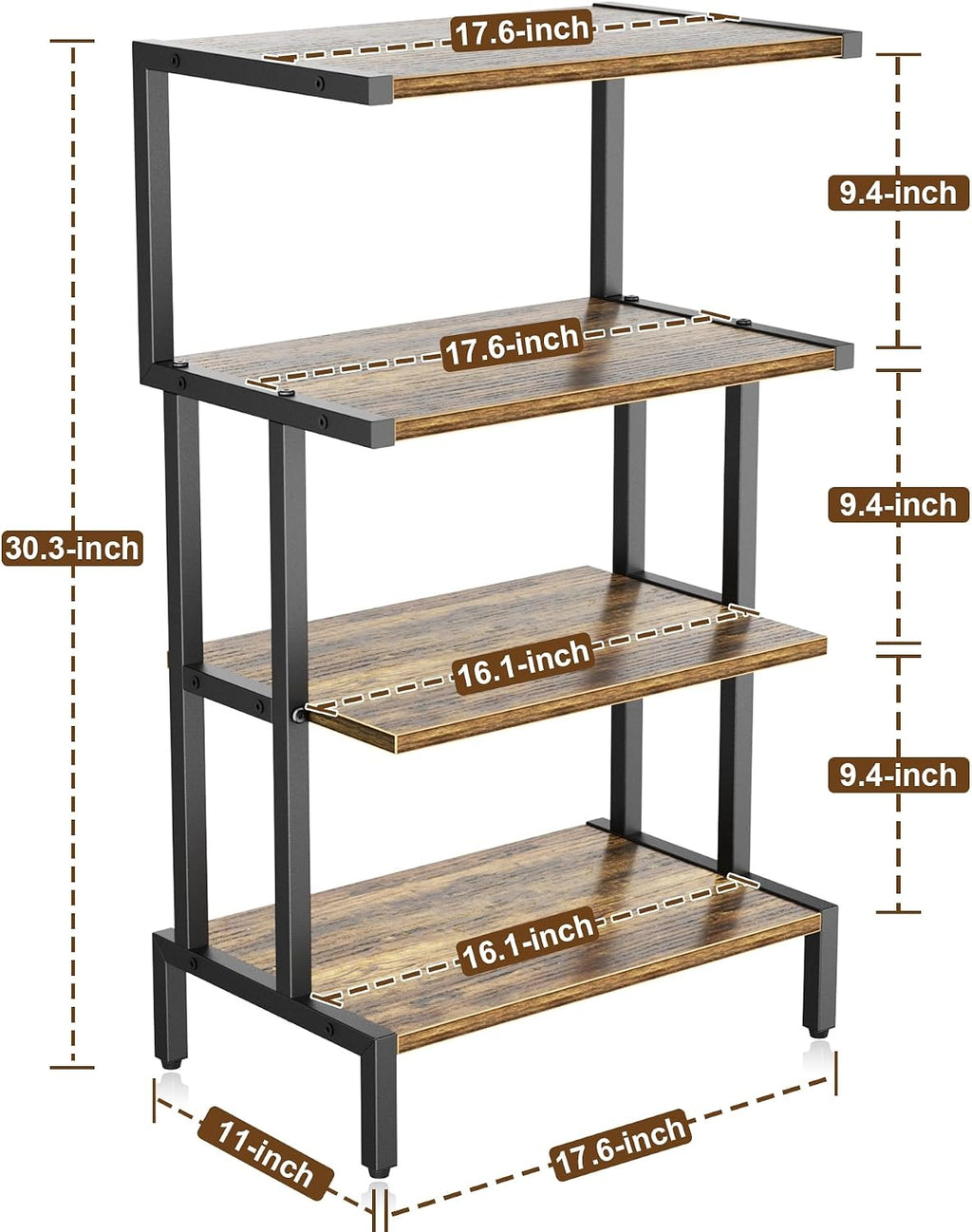 Game Console Stands, 4-Tier AV Media Shelf, Stereo Stand - Image 2