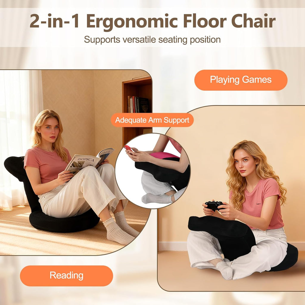 GIANTEX Floor Chair for Adults, Floor Gaming Chair (Pink) - Image 5