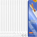 Delamu 236in Cord Hider, Professional Cable Cover Kit for Wall, TV Wire Hider for Wall Mounted TV, Raceway Cover on Management Wires, Cable Concealer, 0.59'' H x 0.40'' W, White by DELAMU