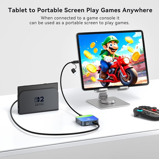 Capture Card for Nintendo Switch, 4K HDMI Capture, USB C 3.0 1080P 60FPS | Audio Video Recorder, low latency, streaming accessories, USB capture card for streaming/gaming, for PS5/Xbox/OBS/Camera/PC - Image 5