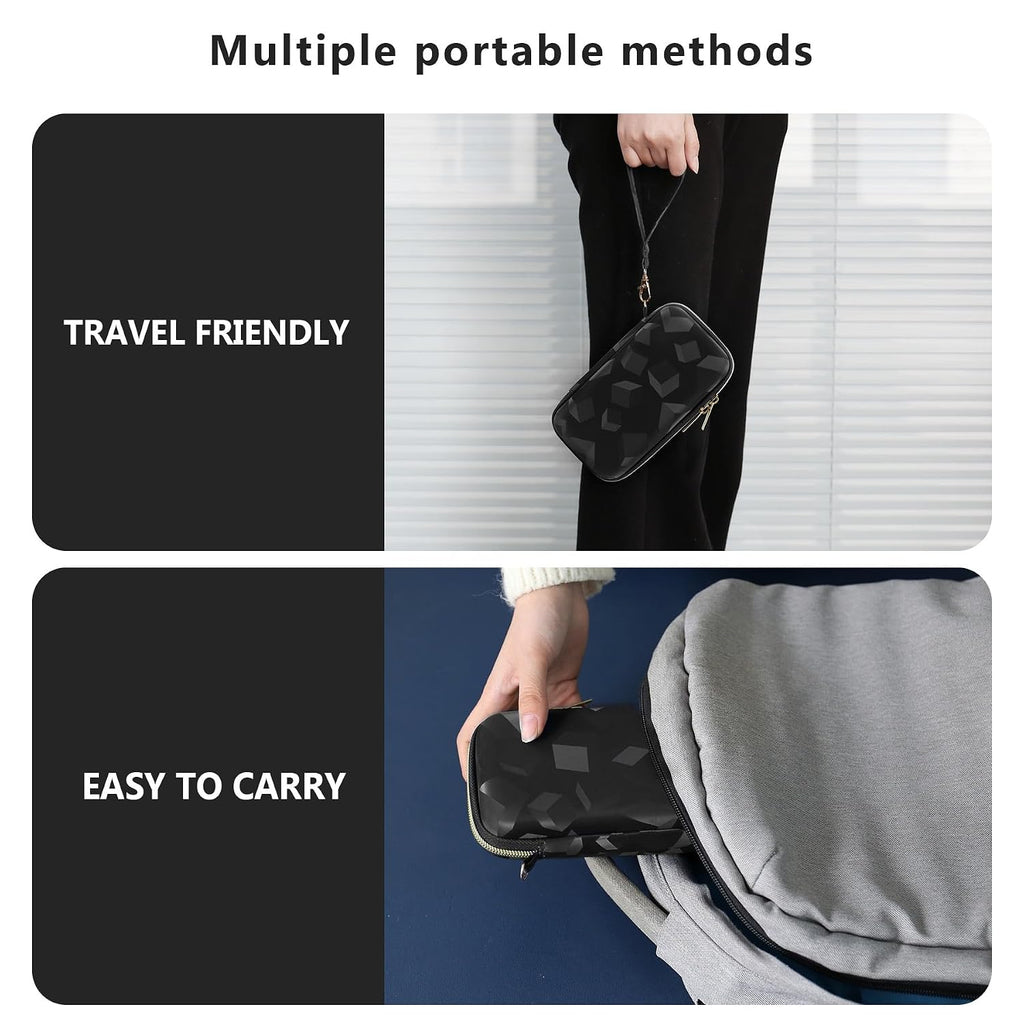 Supmay Hard Carrying Case Compatible with Nintendo DS Lite NDSL, Gameboy Advance Games Storage Holder Travel Bag with Mesh Pocket for USB Charging Cable, Stylus, Earphones, Game Cartridge, Black - Image 6