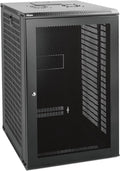 Tecmojo 18U Wall Mount Rack Network Cabinet for 19" IT Equipment,with Lockable Mesh Door and Side Panels,Cooling Fan,Black,17.7inch Depth for AV/Computer/Electronics Equipment Data Rack by Tecmojo