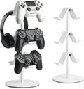 Controller Holder White, Headset Holder,Great 3 Tier Controller Headphone Organizer for All Headsets Xbox ONE 360 Switch PS4 PS5 (Elegant White) by KELJUN