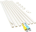 Yecaye Cord Hider, 113in One-Cord Cable Raceways, W0.59in H0.4in, Beige | TV Cord Covers for Wires on Wall, Easy Install Cable Management Kit for 2 Small Wires by Yecaye