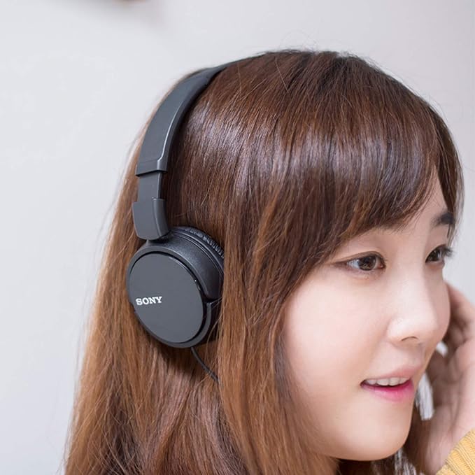 Sony ZX Series Wired On-Ear Headphones, Black MDR-ZX110 - Image 2
