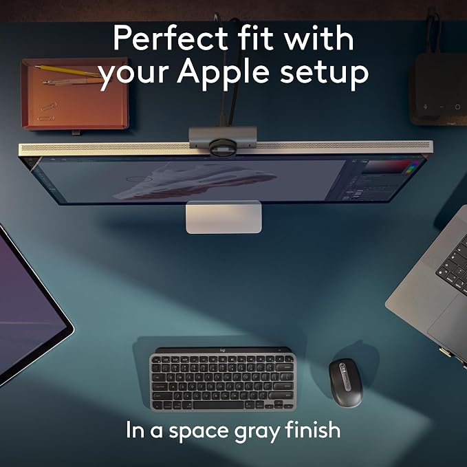 Logitech MX Keys Mini for Mac Minimalist Wireless Keyboard - Space Grey | Compact, Bluetooth, USB-C, tactile typing, compatible with MacBook Pro, MacBook Air, iMac, iPad - Image 4