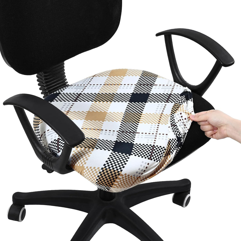 Smiry Stretch Printed Office Computer Desk Chair Seat Covers by Smiry