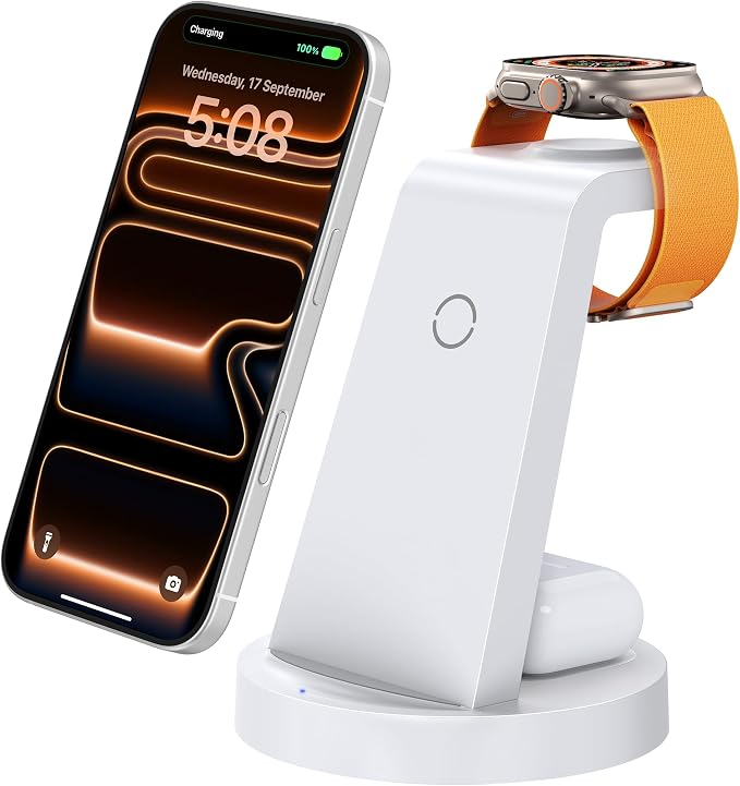 Anlmz 3 in 1 Charging Station for iPhone - Wireless Charger for Apple Products Multiple Devices - Charging Dock Stand for AirPods (for iPhone 17 16e 16 15 14 13 pro 12 11 X Max) - Image 8