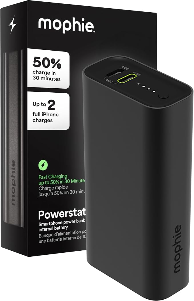 Mophie Powerstation Fast 10,000mAh Power Bank | Faster Charging | 30W, Multi-Device by ZAGG