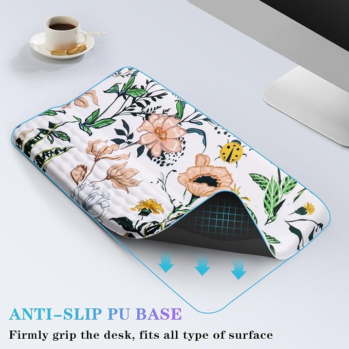 Computer Keyboard Stand with Wrist Rest, Ergonomic Tilted Keyboard Holder - Keyboard Riser with Wrist Pad - Keyboard Tray Support for Office Home - Wild Grass - Image 4