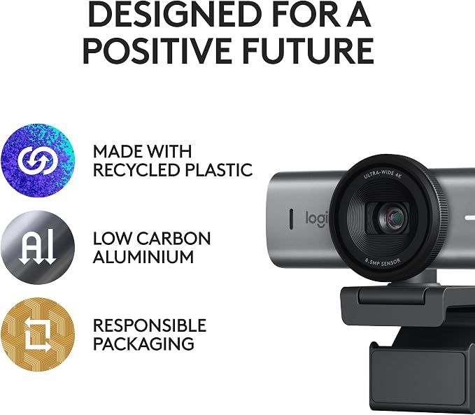 Logitech MX Brio Ultra HD 4K Webcam Collaboration and Streaming - Graphite | Ideal for collaboration and streaming, Show Mode, works with Microsoft Teams, Zoom, Google Meet, Nintendo Switch 2 - Image 10
