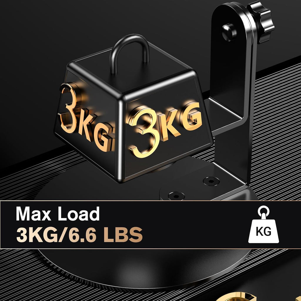 DAWASAPAT Projector Stand Table, Desktop Mount 360° Adjustable with 1/4" Screw, Projector Bracket Holder with Cable Ties for Indoor/Outdoor/Office (Black) - Image 6