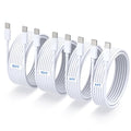 4-Pack (6ft 6ft 10ft 10ft) 60W USB C to USB C Fast Charging Cable | for iPhone Charger Cord, Type C to C Charger Cord Compatible with iPhone 17, 17 Pro Max, 16, 15, iPad Pro, Macbook Pro by TZBAY