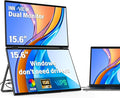 InnoView Portable Dual Monitor 15.6" 1920x1080 Dual Stacked Foldable Monitor | 315° Screen Adjustment | USB-C/HDMI Second Monitor for Laptop, Mac, Windows by InnoView