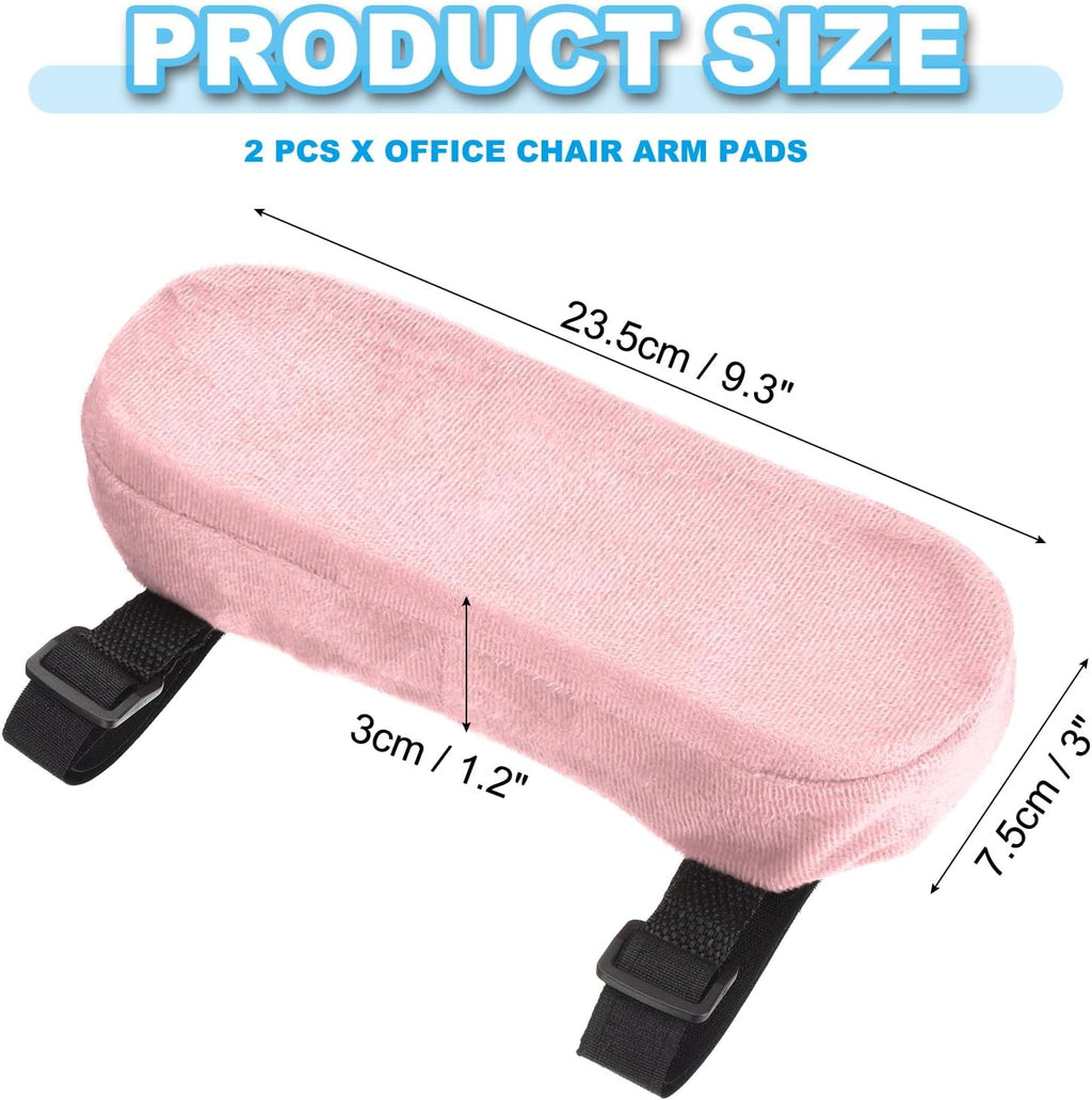 PATIKIL Office Chair Arm Pads, 2 pcs Office Chair Arm Cover, Pink - Image 2