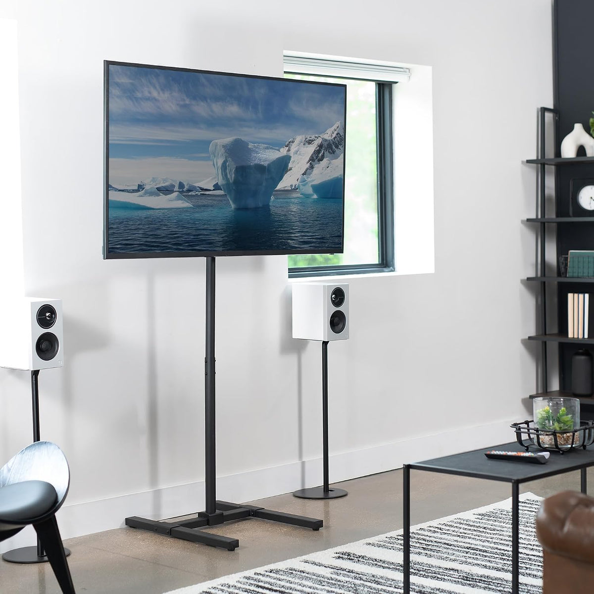VIVO Extra Tall Height Adjustable TV Floor Stand for 13-50 in Screens - Image 9