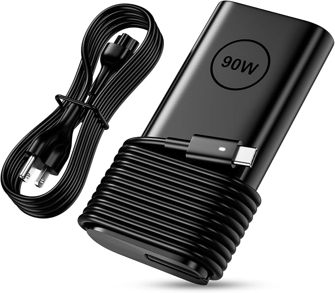 Replacement for Dell 90W USB C Charger Fast Charging for Latitude XPS 13 15 17 Precision Chromebook 3110, 5540 5530 3470 5770 5289 7390, 90 Watt USBC Type C Computer Power Adapter Cord by BestChargerBatteryForYou